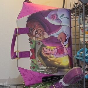 Loungefly Disney Beauty And The Beast Holiday Fireplace Satchel Bag